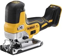 Dewalt DCS335N 18 voltu bezvada šūpoles šūpolzāģis (bezsuku motors, 3 pakāpju šūpoles soļa vadība, slīpums līdz 45°, zāģa asmens nomaiņa bez instrumentiem, motora bremze, akumulators un lādētājs nav iekļauti komplektā)