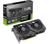 ASUS GeForce RTX 4060 Dual Evo 8G OC spēļu grafiskā karte - 2535 MHz Boost Clock, GDDR6X, PCIe Gen 4, DLSS 3, 3X DP v 1.4a, HDMI 2.1a (atbalsta 4K un 8K HDR)