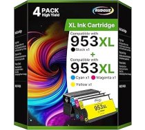 953XL printeru kasetnes, kas saderīgas ar HP 953XL Multipack 953 XL HP OfficeJet Pro 7720 kasetnēm 7740 8710 8715 8730 8210 8720 7730 8740 8725 (953 XL Multipack Black Cyan Yellow Magenta, Pack