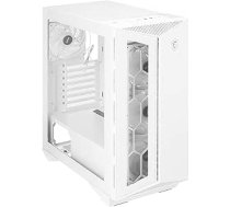 MSI MPG GUNGNIR 110R White - Premium Mid-Tower spēļu datora korpuss - rūdīta stikla sānu panelis - ARGB 120 mm ventilators - šķidruma dzesēšana atbalsta līdz 360 mm dzesētāju - balts korpuss