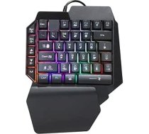 Tonysa vienas rokas spēļu tastatūra, vadu spēļu tastatūra, ABS 2 krāsu iesmidzināšanas taustiņš USB 39 taustiņi Mehāniskā tastatūra PUBG ar gaismas efektiem
