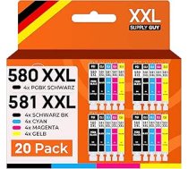Piegādātājs Guy 580XXL 581XXL Printeru kasetnes Saderīgs ar Canon 580 581 Kasetnes Piemērots Pixma TR8550 TS705 TS705 TS705a TS6350 TS6350a TS6351 TS6351a TS6300 TS9550 Multipack 15x PGI-580 CLI-588 1