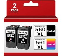 560XL 561XL tintes kasetnes priekš Canon printeru kasetnes 560 561 PG-560XL CL-561XL priekš Canon Pixma TS5350i TS5350 TS5350 TS5350a TS5351 TS5351a TS5351i TS5352 TS5352a TS5353 TS53353a 53a (krāsaina 2 gab.)