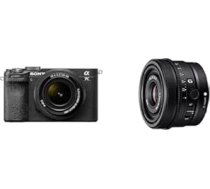Sony Alpha 7C II bezspoguļa pilna kadra kamera ar SEL2860 un SEL24F28G (33 MP, reāllaika autofokuss, 10 BPS, 4K video, noliektais LCD skārienjūtīgais ekrāns), melna