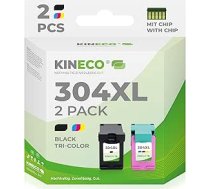 Kineco 304XL multipakete (melna + krāsaina) - HP 304/304 XL kasetņu aizstājējs HP Envy 5000/5030/5010/5020, DeskJet 3700/3750/2620/2630 - liela ražība