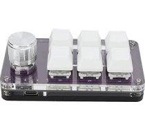 Mini mehāniskā spēļu tastatūra īsceļu vienas rokas mehāniskā tastatūra, daudzfunkcionāla mini spēļu tastatūra ar 6 taustiņiem un RGB gaismas pogu