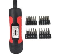 Manuālais griezes momenta skrūvgriezis 1/4" piedziņa 10-65"/lb Regulējama uzgriežņu atslēga ar skaņas klikšķi un neslīdošu ergonomisku rokturi fiksācijai (1 komplekts)