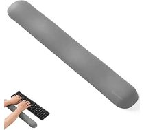 UnivoColors Design Wave Keyboard Wrist Rest mākslīgās aitādas + atmiņas putas + ergonomisks + neslīdošs gels, izturīgs darba un spēļu klaviatūras piederumiem (pelēks)