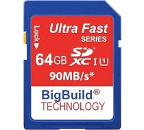 64GB īpaši ātra 90MB/s atmiņas karte Canon Digital IXUS 185 kamerai 10. klases SD SDHC atmiņas karte