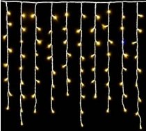 Elektronova 200 LED 5M dzeltens balts gaismas kabelis IP65 Izvelkams aizkars ar mainīga garuma vadiem (30-70-40-60cm) ūdenskrituma efektam.