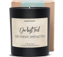 HAPPYSOY Du bist Teil von meinem Weihnachten, Sojawachs-Duftkerze, wundervoller Duft, über 60h Brenndauer, Geschenkidee zu Weihnachten für Freundin