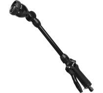 RESTMO metāla laistīšanas stienis (42 cm) dārza duša ar 180° pagriežamu galviņu un plūsmas regulatoru, 7 smidzināšanas režīmi piekarināmiem groziņiem un krūmiem, mirdzoši melns