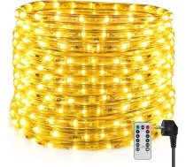 LED gaismas caurule āra siltā baltā krāsā 6 m 216 LED IP65 ūdensizturīga gaismas caurule ar tālvadības pulti Atmiņas funkcija 6 spilgtuma režīmi Dimmable taimeris Ziemassvētku dekorēšanai Žogu jumts