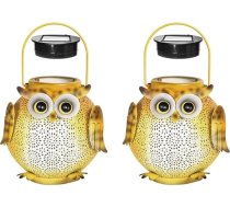 2 Stück Solar-Eulen-Bodenleuchte Aus, zum Basteln, für Garten, Rasen, Außenbereich, Dekorative Lampe, LED-, zum Aufhängen, Landschaft