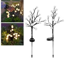 2 Pack Solar Garden Stake Lights, Outdoor Solar angetriebene Feenleuchten LED Lichter Leuchten im Löwenzahnblumendesign für Terrasse, Rasen, Garten, Hofation (Warmes Licht)