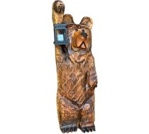 HEEPDD Bärenstatue mit Laternen Im Freien Gartendekor 7.87x3.15x2.75in für die Dekoration von Terrassenhof und Tierliebhaber