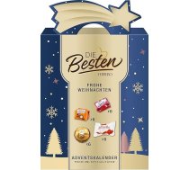 Labākais Adventes kalendārs 2025 - Liela dāvanu kaste ar Ferrero gardumiem Ziemassvētkiem - Mon Chéri, Ferrero Kisses, Rocher & Raffaello - 24 durvis un personalizēta krītošā zvaigzne - 251 g