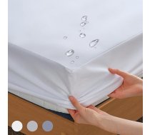 Z-hom Ūdensnecaurlaidīgs matrača aizsarglīdzeklis Matrača pārvalks gultai 30 cm dziļš, pieguļošs matrača aizsargs ar elastīgu elastīgu lenti (balts, Super King (180x200cm))