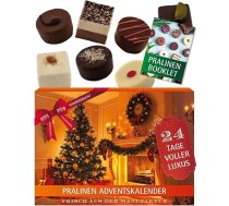 Hallingers Genuss Manufaktur Šokolādes adventes kalendārs bez alkohola - 24 ar rokām gatavoti augstākās kvalitātes šokolādes konfektes no smalka kakao - saldumi dāvana ģimenei, bērniem, pieaugušajiem - Ziemassvētku kalendārs 2025
