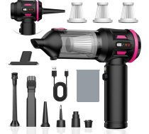 Rokas putekļsūcējs, 21000Pa akumulatora rokas putekļsūcējs bezvadu, 4-in-1 pārnēsājams mini putekļsūcējs, 6000 mAh USB C viegls akumulatora putekļsūcējs, spēcīgs automašīnai birojam mājdzīvniekiem