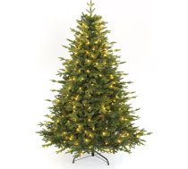 250 LED PE un PVC mākslīgā Ziemassvētku eglīte (diametrs aptuveni 124 cm) ar sniegu, 180 cm, 1000 zaru gali, metāla savienojumi un salokāms statīvs, Ziemassvētku eglīte birojam, mājai, biznesam, ballītei, svētku dekorēšanai