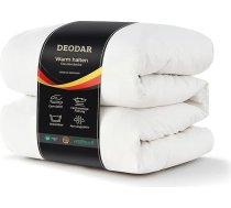 Deodar pūra sega 135 x 200 cm, visu sezonu sega ar 1500 g pūku un spalvu pildījumu, 100% kokvilna, mīksta, elpojoša, mazgājama, sertificēta Oeko-Tex un RDS, ražota Vācijā
