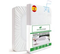 Frotē dvieļu matrača pārvalks Universāls komforts ar ūdensnecaurlaidīgu aizsardzību Īpaši mīksts, elpojošs dizains visiem gadalaikiem (152 x 200 x 30 cm)