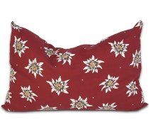 Priežu spilvens 30 x 20 cm Ziedu Edelweiss + organiskā odere Dabiskās priedes koka skaidas priežu koka spilvenā