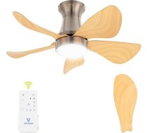 Griestu ventilators ar apgaismojumu un tālvadības pulti guļamistabai - klusais griestu ventilators ar apgaismojumu - moderns dizains - reversīvs līdzstrāvas motors - piemērots ziemai un vasarai - 005N3