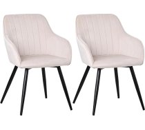 Dining Room Chairs Set of 2 - Modern Ergonomic and Comfortable Chairs in Scandinavian Design - For Dining Room, Living Room and Office