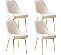 Sepnine Dining Room Chairs Set of 4 Kitchen Chairs Modern Upholstered Chair Dining Room Chairs with Metal Legs, Velvet Dining Chair, Ergonomic Dining Chairs