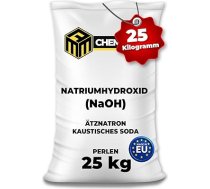 Nātrija hidroksīda lodītes 25kg (Kaustiskā soda NaOH) - 99% tīrības pakāpe Universāls, viegli dozējams, mitruma izturīgs iepakojums