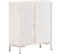 Bufetes skapis 60x30x76 cm, masīvkoka mango koks ar metāla rāmi, rustikāls industriāls TV statīvs, ieejas glabāšanas konsoles galds viesistabai, priekšnamam, izturīgas un stabilas mēbeles ar 2 durvīm