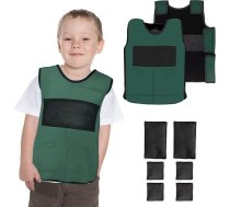 Bērnu svara veste (mazā izmēra, vecumam no 4 līdz 7 gadiem) ar sensorām problēmām Kompresijas veste bērniem Ietver 6 noņemamus svarus Melna