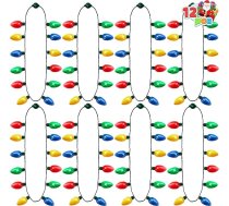 JOYIN Ziemassvētku LED kaklarota, Ziemassvētku virtene ar 12 LED spuldzītēm, gaismas kaklarota pieaugušajiem un bērniem, Ziemassvētku brīvdienām, Ziemassvētku aksesuāri, Ziemassvētku rotājumi