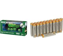 Brio World „Big Green Action“ lokomotīve, 33593, bateriju darbināma lokomotīve ar gaismu un skaņu, rotaļlieta maziem bērniem, ieteicama no 3 gadu vecuma