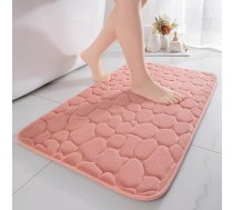 chakme Memory Foam vannas paklājs, vannas paklājs, vannas paklājs, vannasistabas paklājs, dušas paklājs, dekoratīvs durvju paklājs, neslīdošs paklājs vannas istabai, viesistabai, 50 x 80 cm, rozā krāsā
