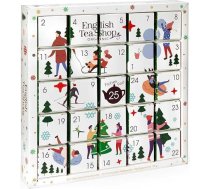 ETS Puzzle tējas adventes kalendārs "Baltie ornamenti" | 25 x bioloģiskā tēja kompostējamos piramidālajos maisiņos adventes laikam