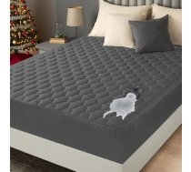 Utopia Bedding ūdensnecaurlaidīgs matrača aizsargs, dubultā matrača pārvalks, stepēts, piemērots līdz 16" dziļumam (pelēks)