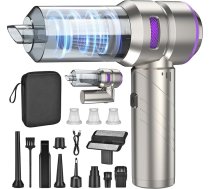 Rokas putekļsūcējs, 4-in-1 rokas putekļsūcēja akumulatora bezvadu akumulators, 18000Pa auto putekļsūcējs ar bezsuku motoru, 3 ātrumu mini putekļsūcējs birojam, mājai, virtuvei, mājdzīvnieku matiem