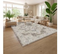 Ēdamistabas paklājs, brūns, 200 x 300 cm, neslīdošs un mazgājams, austrumu vintage izskats, mīksts un izturīgs, piemērots viesistabai un gaitenim