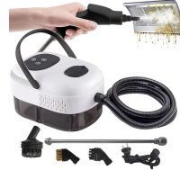 Tvaika tīrītājs, 2500 W 3 bāru tvaika tīrītājs, rokas ierīce mājai, 6 līmeņu regulējams tvaika tīrītājs ar 1 L tvertni un 3 birstes galviņām virtuvei, logiem, grīdām, flīzēm, dīvānam un automašīnai