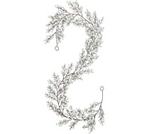 5,9 pēdas garš ogu Ziemassvētku vainags, mākslīgais balto ogu vainags ar priežu čiekuriem un Holly Leaves, Ziemassvētku eglīšu ogu vainags iekštelpu kamīnam, ziemas brīvdienas, (#1)