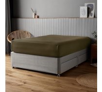 Silentnight Super Soft Olive Fitted Sheet, mājīga un ērta, maiga pieskāriena, grezna, viegli kopjama mikrošķiedra ar elastīgiem stūriem, stilīga un moderna matrača pārvalks