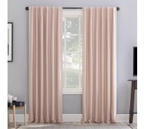 Sun Zero Greyson 50 x 84 collas mākslīgā dupioni zīda termiskie aptumšojuma aizkari, sārti rozā krāsā