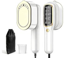 Ceļojuma tvaika gludeklis ar tvaiku, 2-in-1, pārnēsājams, ar 5 gludināšanas režīmiem, 100 ml ūdens tvertni, 1000 W tvaika gludeklis, 15 s ātra uzkarsēšana (balts)