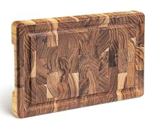Erreke koka sagriešanas dēlis, dabīgā tīkkoka koka galotnes biezums 3,2 cm, koka virtuves dēlis siera un maizes sagriešanas dēļi 30 x 20 cm