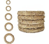 Salmu vainags tukšs - 5 salmu romiešu komplekts - diametrs 35 cm - 6 cm, durvju vainags, dekoratīvais vainags, tukšs vainags, salmu gredzens radošam adventes dizainam (35 cm/6 cm, 5 gab.)