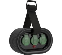 Kempings Kabeļu rullis 15 m IP44 ar GS TÜV - H05RR-F 3G1.5 3 aizsargkontaktu ligzdas Termiskā pārslodzes aizsardzība Atiestatīšanas poga Āra kabeļu rullis Dārza būvlaukums