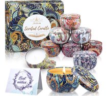 Aromatizētas sveces dāvanas sievietēm 9 gabali smaržīgās sveces Dāvanu komplekts Aromterapijas sveču komplekts Dabas sojas vaska sveču komplekts Dāvana dzimšanas dienā Valentīna diena Jaunais gads Mātes diena dārza vannas jogai 2,5 oz/st